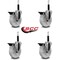 Service Caster 5'' Nylon Swivel 3/4'' Expanding Stem Caster Set with Brake, 4PK SCC-EX20S514-NYS-PLB-34-4 - alternate 4